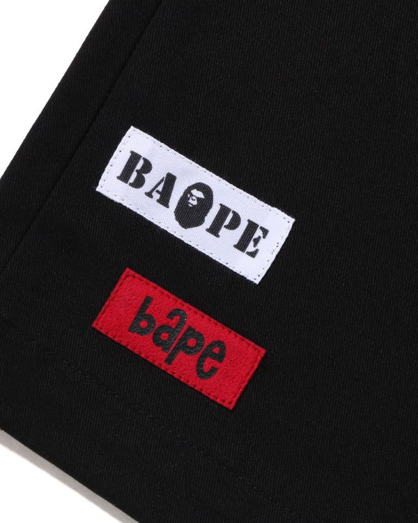 Shorts Bape Multi Motif Cuir Pocket Chino Homme Noir | COUGE0231