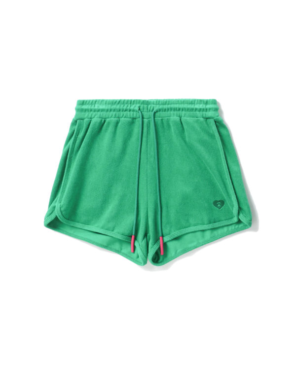 Shorts Bape Towelling track Femme Turquoise | NOGDC2037