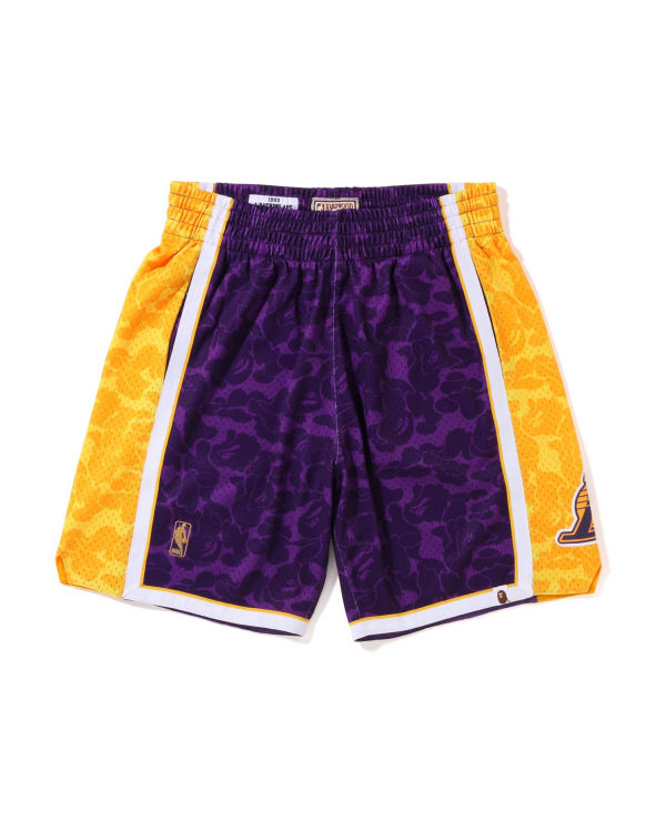 Shorts Bape X M&N Los Angeles Lakers Jersey Homme Violette | MSEXA4256