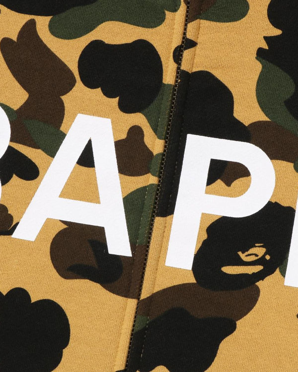 Sweat À Capuche Bape 1st Camo Balaclava Full Zip Homme Jaune | MKGFI3185