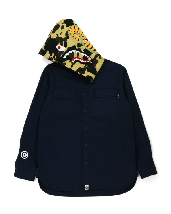 Sweat À Capuche Bape 1st Camo Shark Femme Bleu | HQSIV9586