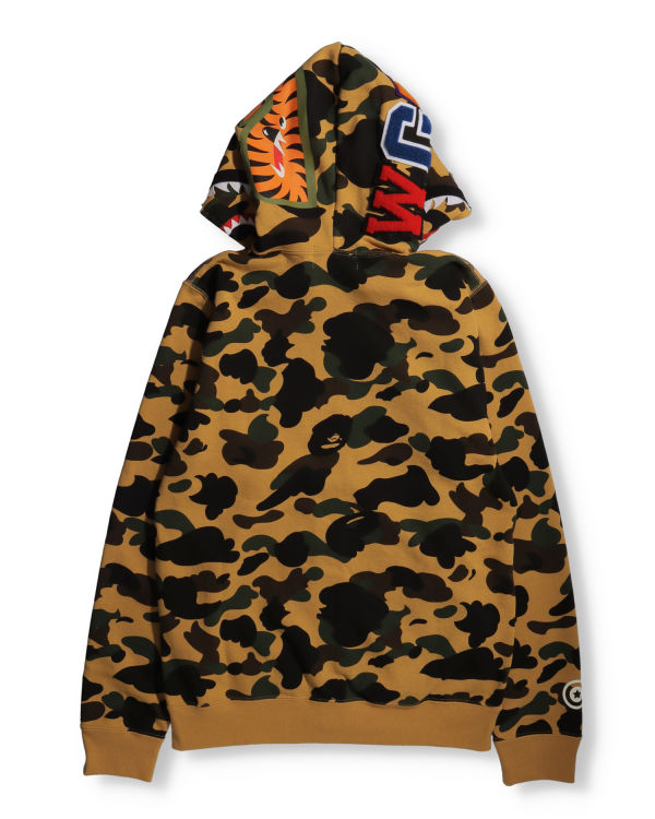 Sweat À Capuche Bape 1st Camo Shark Full Zip Femme Kaki | COGWT2038