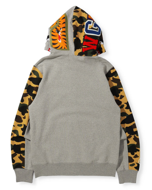 Sweat À Capuche Bape 1st Camo Shark Full Zip Homme Grise | TSIKG3581