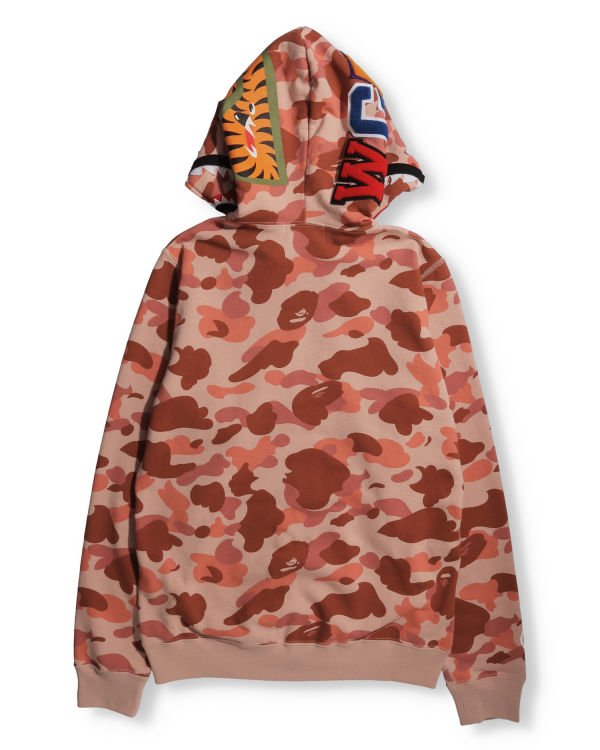 Sweat À Capuche Bape 1st Camo Shark Full Zip Femme Rose | UZWJH6741