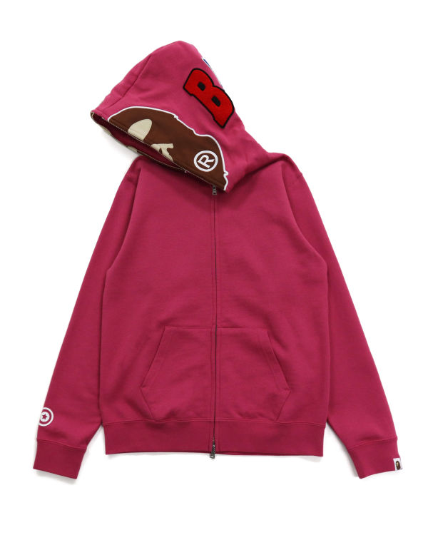 Sweat À Capuche Bape 2nd Ape Full Zip Femme Rose | FPXJS3580