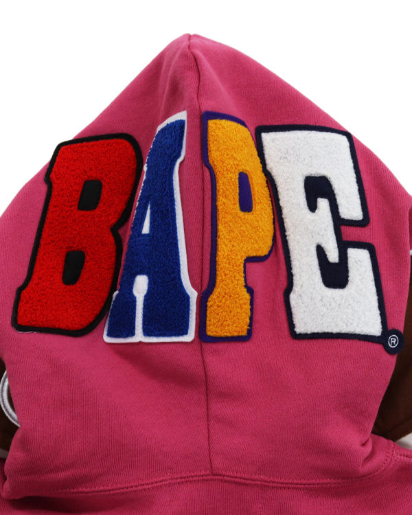 Sweat À Capuche Bape 2nd Ape Full Zip Femme Rose | FPXJS3580