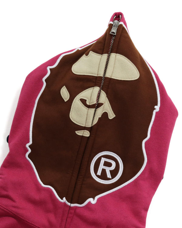 Sweat À Capuche Bape 2nd Ape Full Zip Femme Rose | FPXJS3580