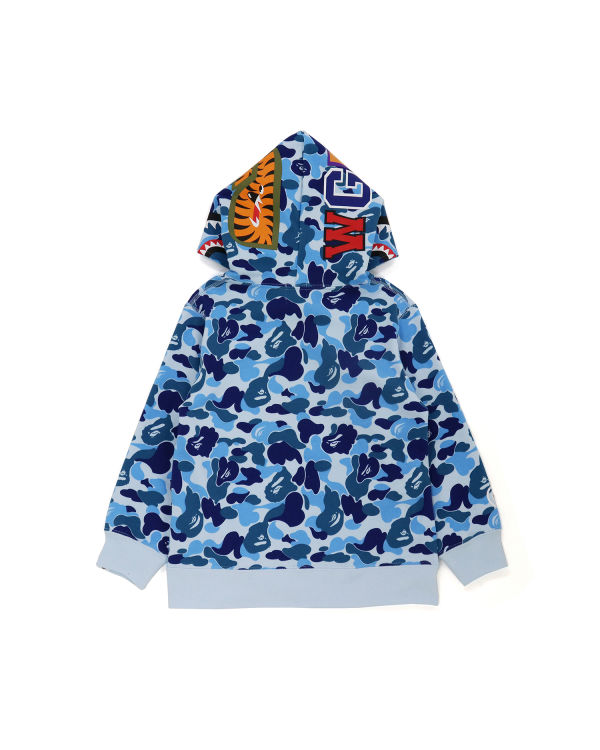 Sweat À Capuche Bape ABC Camo Shark Pullover Enfant Bleu | COSIB0231