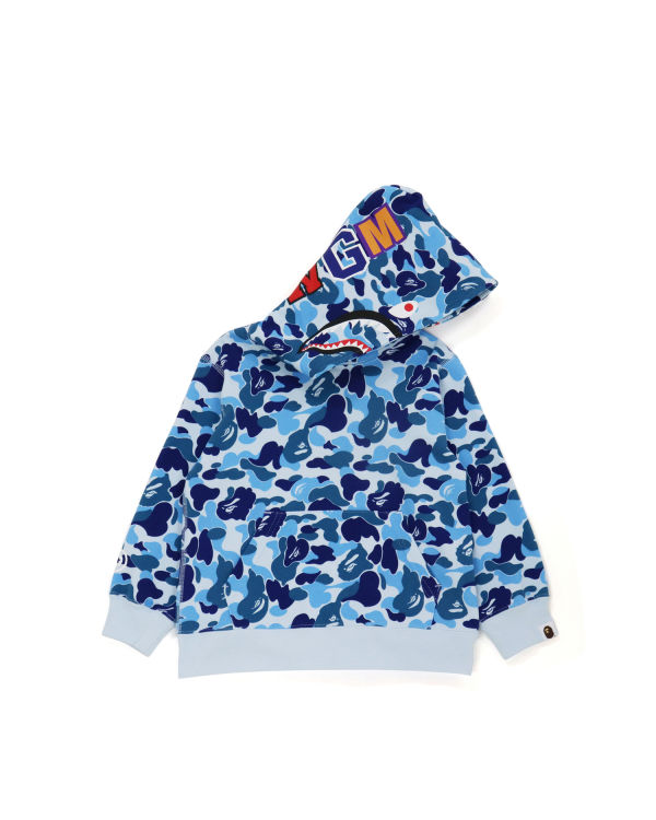 Sweat À Capuche Bape ABC Camo Shark Pullover Enfant Bleu | COSIB0231