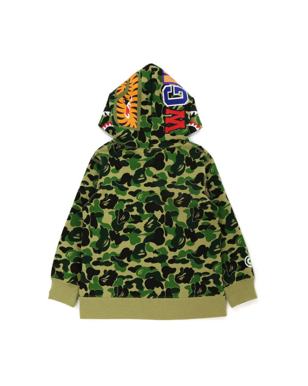 Sweat À Capuche Bape ABC Camo Shark Pullover Enfant Vert | FKGOM4507