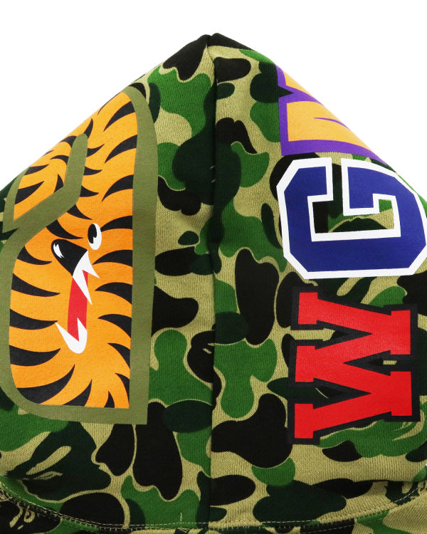 Sweat À Capuche Bape ABC Camo Shark Pullover Enfant Vert | FKGOM4507