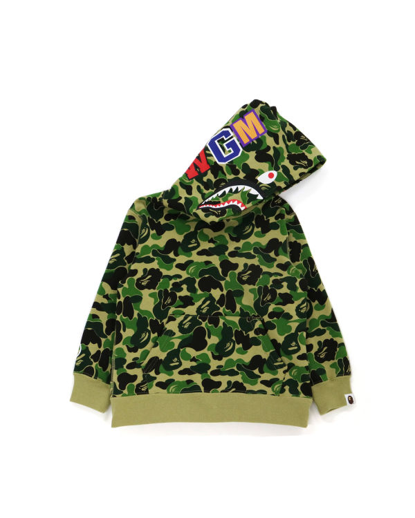 Sweat À Capuche Bape ABC Camo Shark Pullover Enfant Vert | FKGOM4507