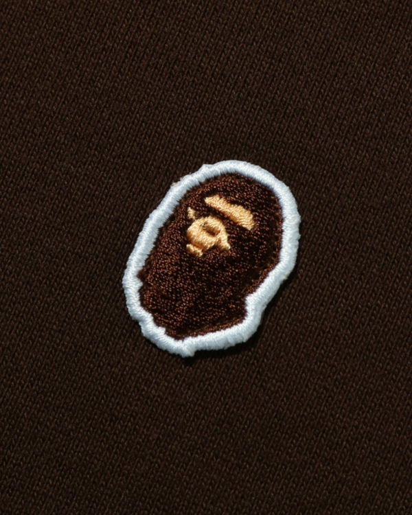 Sweat À Capuche Bape Ape Head One Point Relaxed Fit Pullover Homme Marron | SOQDL9634