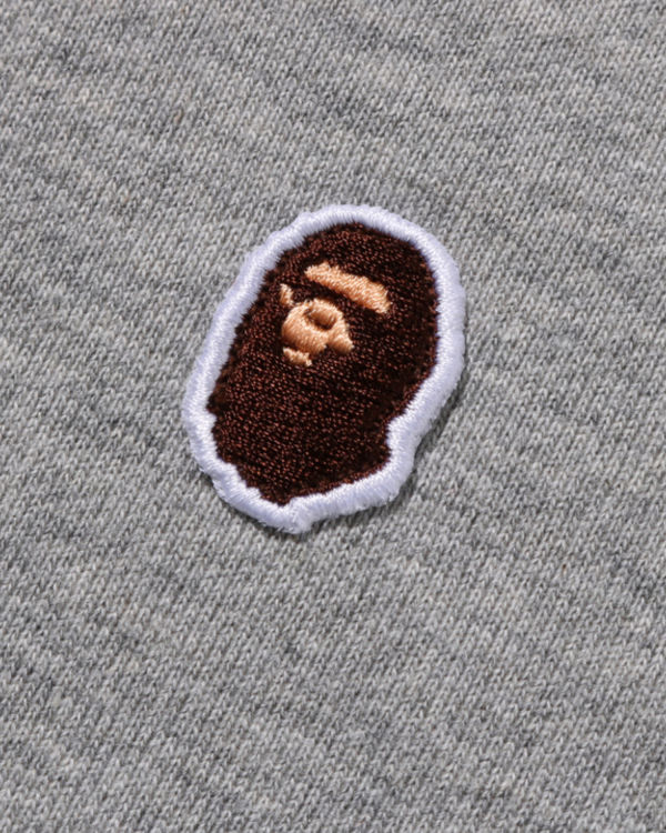 Sweat À Capuche Bape Ape Head One Point Relaxed Fit Pullover Homme Grise | YDHTA9380