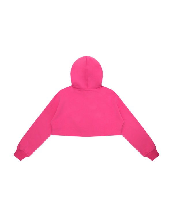 Sweat À Capuche Bape Apee logo cropped hoody Femme Rose | VRMCG0349