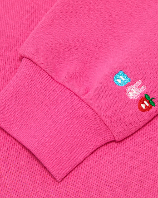 Sweat À Capuche Bape Apee logo cropped hoody Femme Rose | VRMCG0349