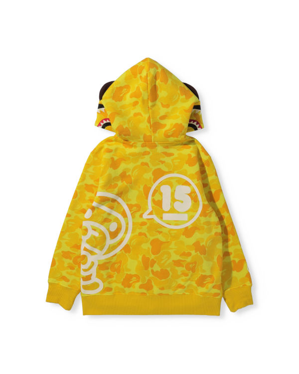 Sweat À Capuche Bape BK15th Anniversary ABC Camo Milo Zip Enfant Jaune | WGSTQ8124