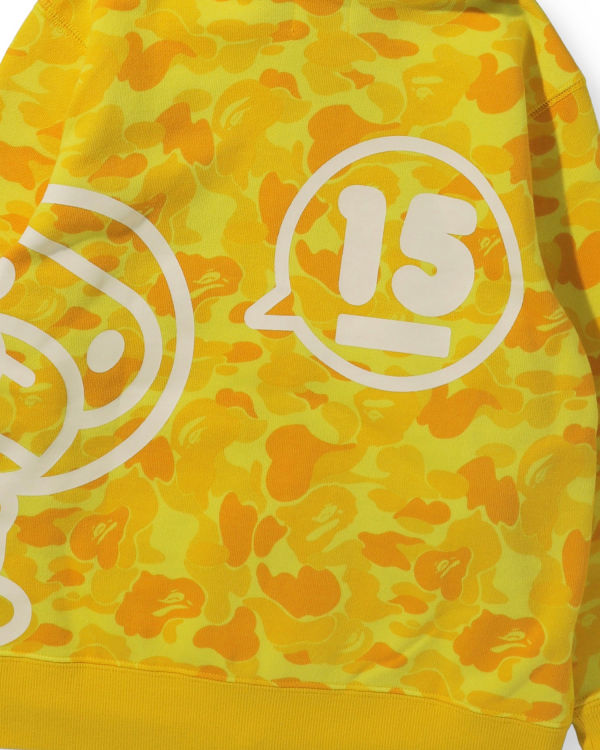 Sweat À Capuche Bape BK15th Anniversary ABC Camo Milo Zip Enfant Jaune | WGSTQ8124