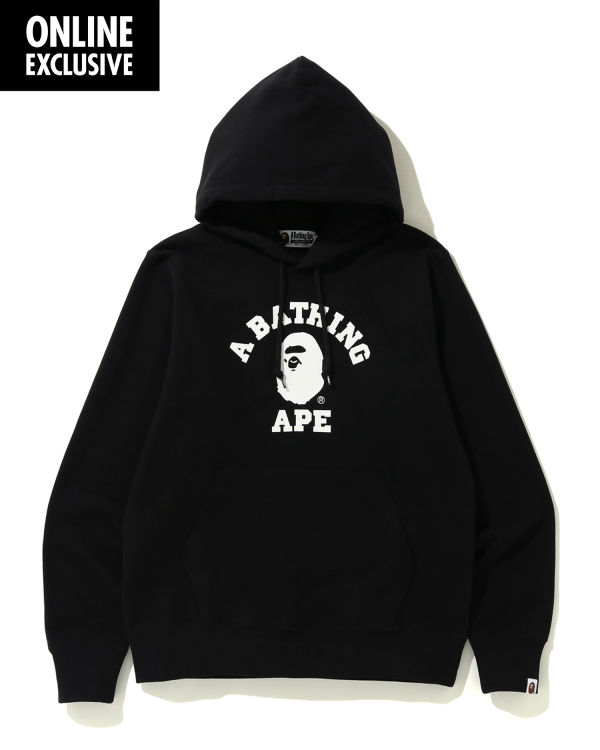 Sweat À Capuche Bape College Homme Noir | HDPET7620