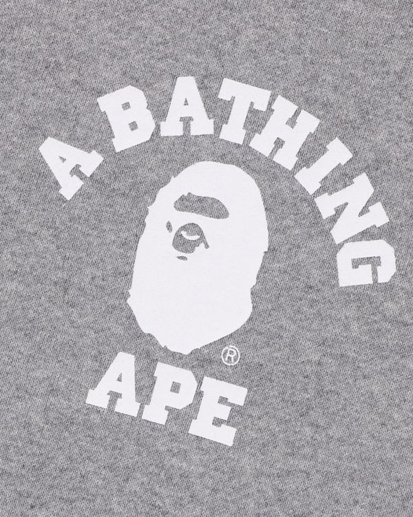 Sweat À Capuche Bape College Relaxed Fit Full Zip Homme Grise | HDYKS2134