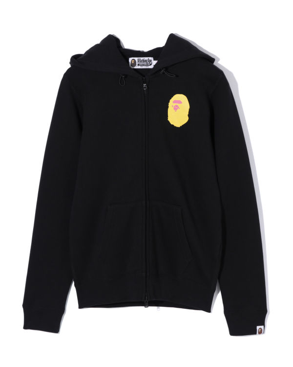 Sweat À Capuche Bape Colours multi logo zip Femme Noir | LMSOV2794