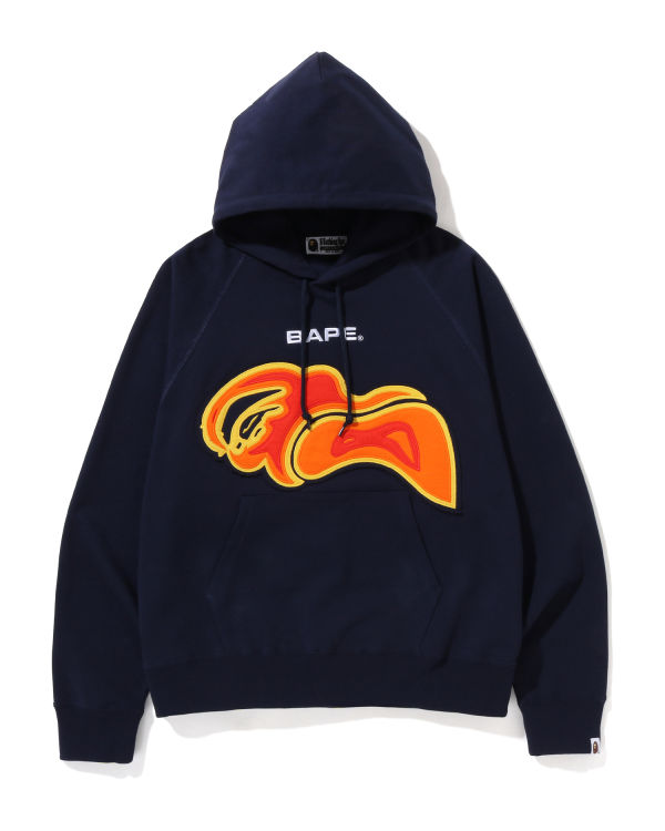 Sweat À Capuche Bape Cutting ABC Camo Thermography Relaxed Fit Pullover Homme Bleu Marine Bleu | CJTXM0184