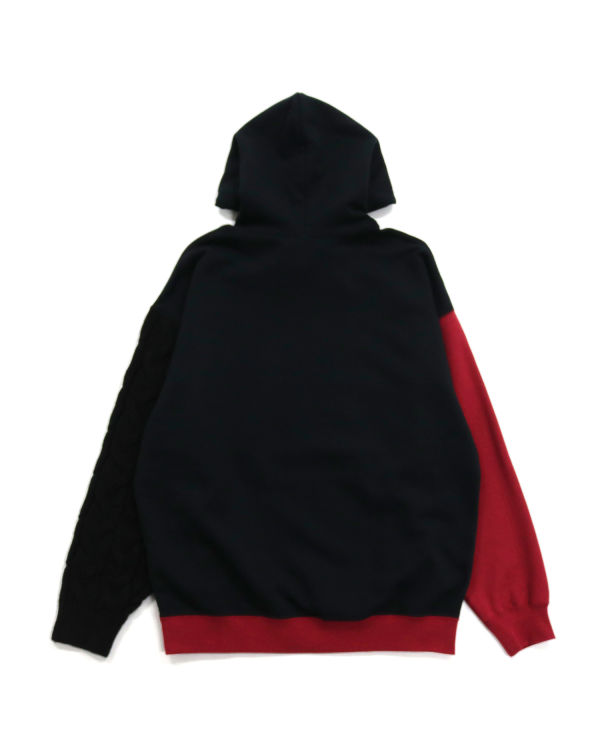 Sweat À Capuche Bape Docking Cable Sleeve Oversized Pullover Femme Noir | KAGRL5139