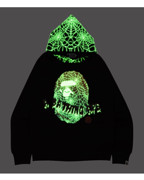 Sweat À Capuche Bape Halloween Ape Head Glow In The Dark Pullover Homme Noir | MEGHY5198