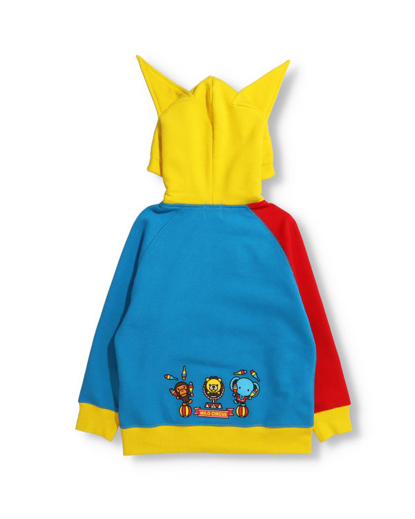 Sweat À Capuche Bape Milo Clown Zip Enfant Bleu Jaune Rouge | YVTQR2150