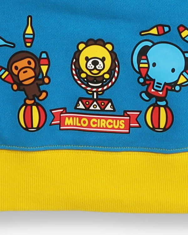 Sweat À Capuche Bape Milo Clown Zip Enfant Bleu Jaune Rouge | YVTQR2150