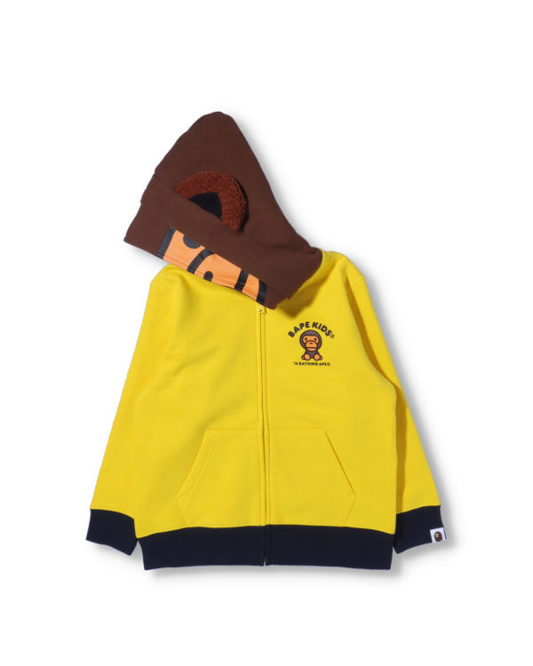 Sweat À Capuche Bape Milo Friends Zip Enfant Jaune | PAJID3204