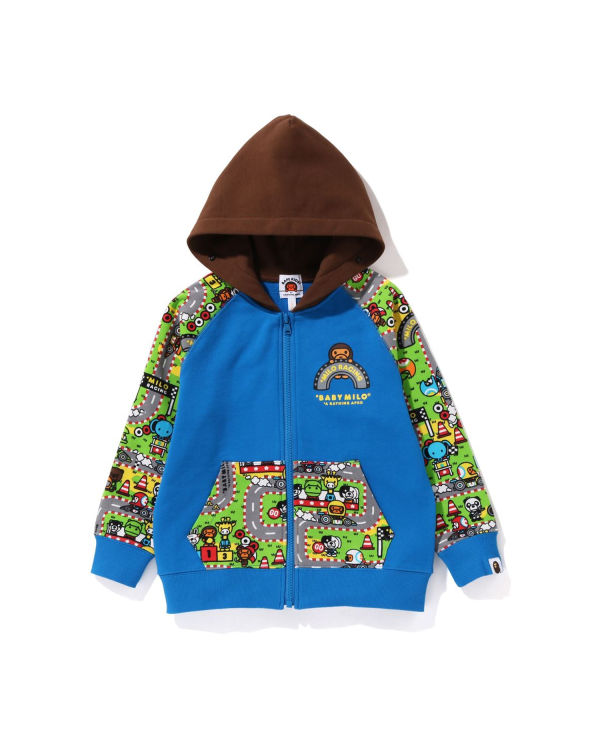 Sweat À Capuche Bape Milo Racing Milo Face Enfant Bleu | GQFBI9765