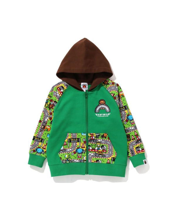 Sweat À Capuche Bape Milo Racing Milo Face Enfant Paon Vert | SIRKQ9564