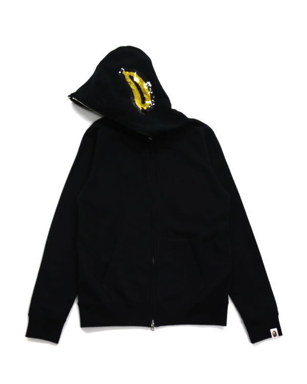 Sweat À Capuche Bape Milo Sequin Full Zip Femme Noir | ZTXAO1384