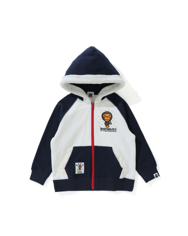 Sweat À Capuche Bape Milo Star Zip Enfant Bleu Foncé | OSWUH7691