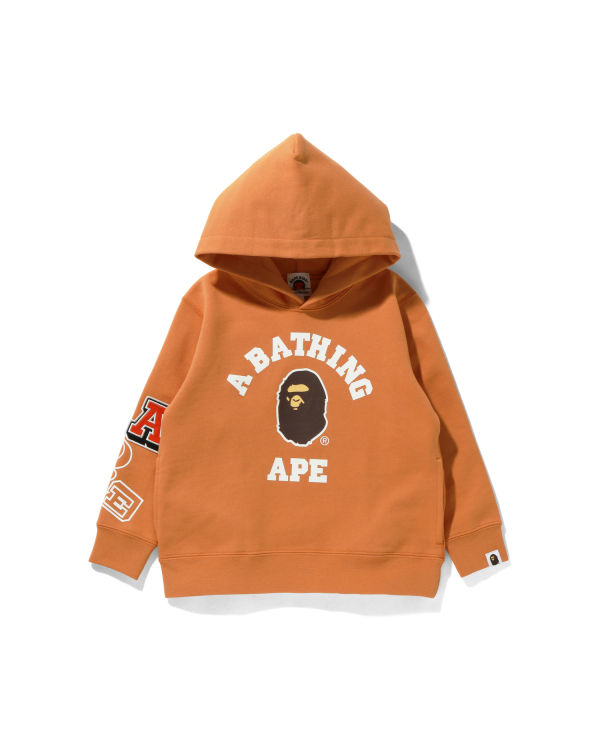 Sweat À Capuche Bape Multi Fonts Pullover Enfant Orange | GLCHU5863