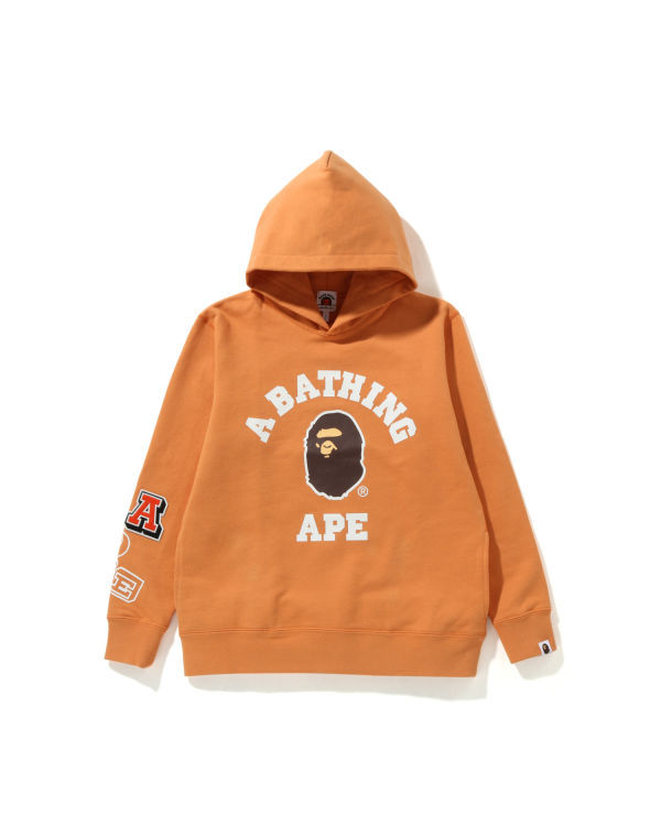 Sweat À Capuche Bape Multi Fonts Pullover JR Enfant Orange | VYMLR5108