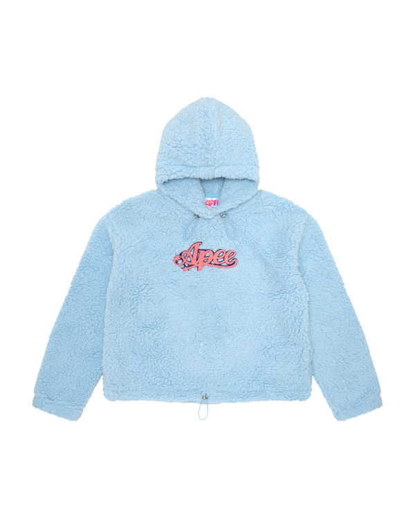 Sweat À Capuche Bape Oversized Femme Bleu Clair | VYQST1459