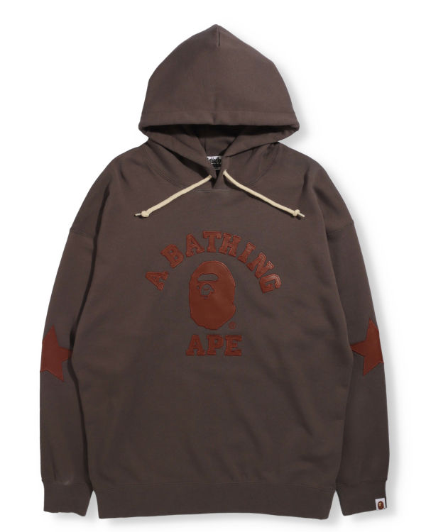 Sweat À Capuche Bape Patched Oversized Pullover Femme Grise | ZHGIK1429