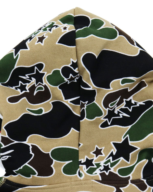 Sweat À Capuche Bape STA Camo Shark Zip Enfant Kaki | ELAGS0341