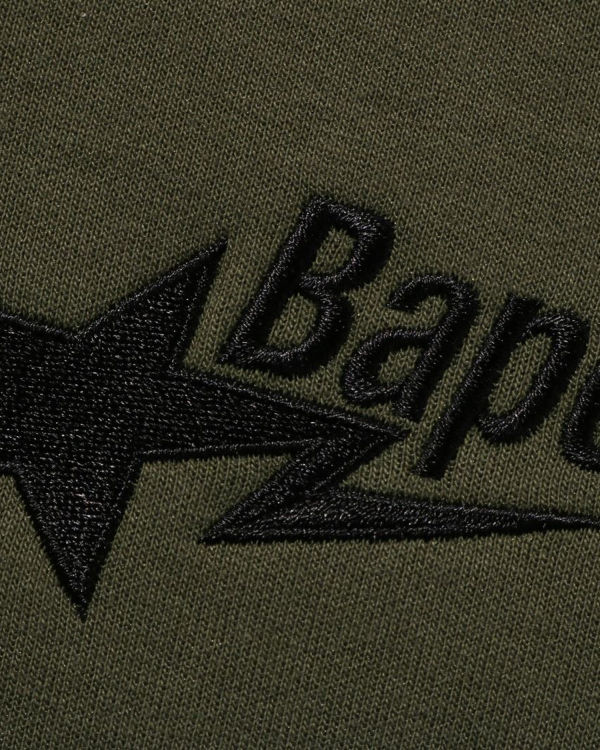 Sweat À Capuche Bape STA Logo Relaxed Fit Pullover Homme Vert | BYPHM9581