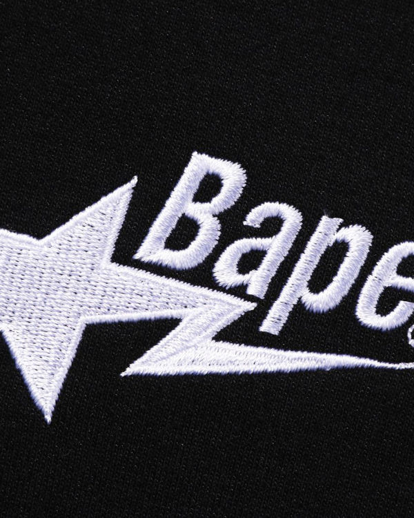 Sweat À Capuche Bape STA Logo Relaxed Fit Pullover Homme Noir | SZBFI5942