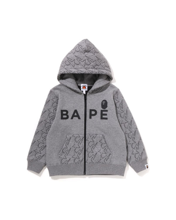 Sweat À Capuche Bape STA Quilting Zip Enfant Grise | ATRGJ5710