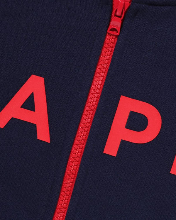 Sweat À Capuche Bape STA Quilting Zip Enfant Bleu Marine Bleu | LMNKF3681