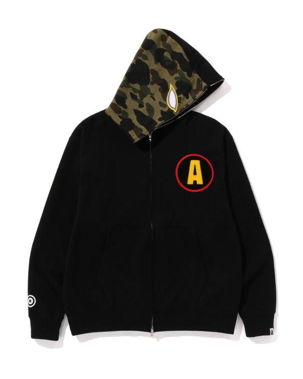 Sweat À Capuche Bape Shadow Relaxed Fit Full Zip Homme Noir | FCEIY2561