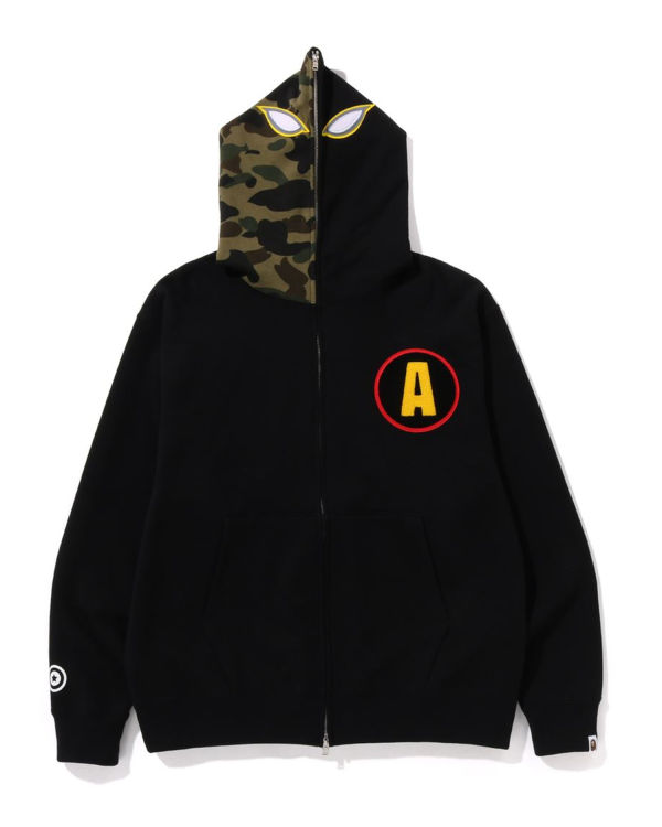 Sweat À Capuche Bape Shadow Relaxed Fit Full Zip Homme Noir | FCEIY2561