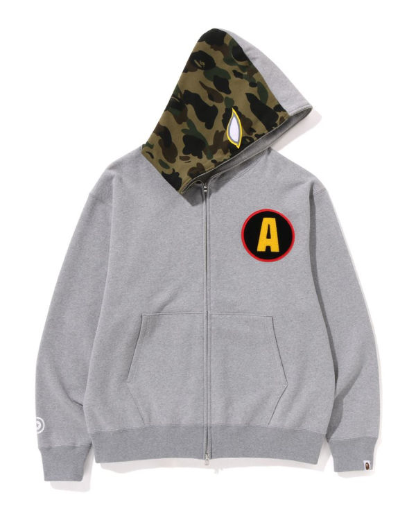 Sweat À Capuche Bape Shadow Relaxed Fit Full Zip Homme Grise | UKYMH7164