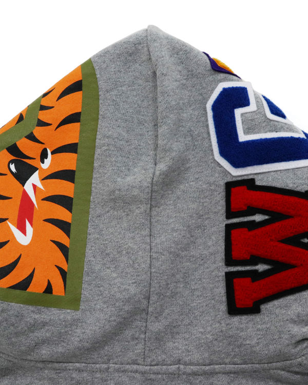 Sweat À Capuche Bape Shark Inside Tiger Pullover Homme Grise | DZSQA3952