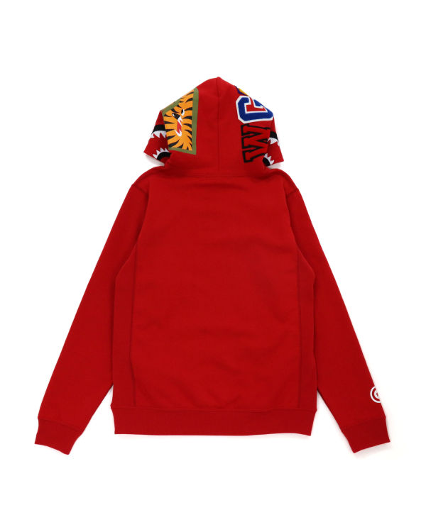 Sweat À Capuche Bape Shark Inside Tiger Pullover Femme Rouge Clair | YPVQZ4362