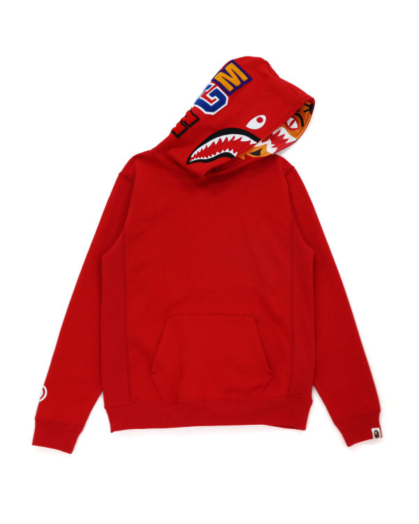 Sweat À Capuche Bape Shark Inside Tiger Pullover Femme Rouge Clair | YPVQZ4362